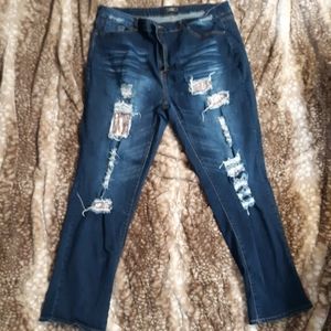 L&B pink sequin jeans